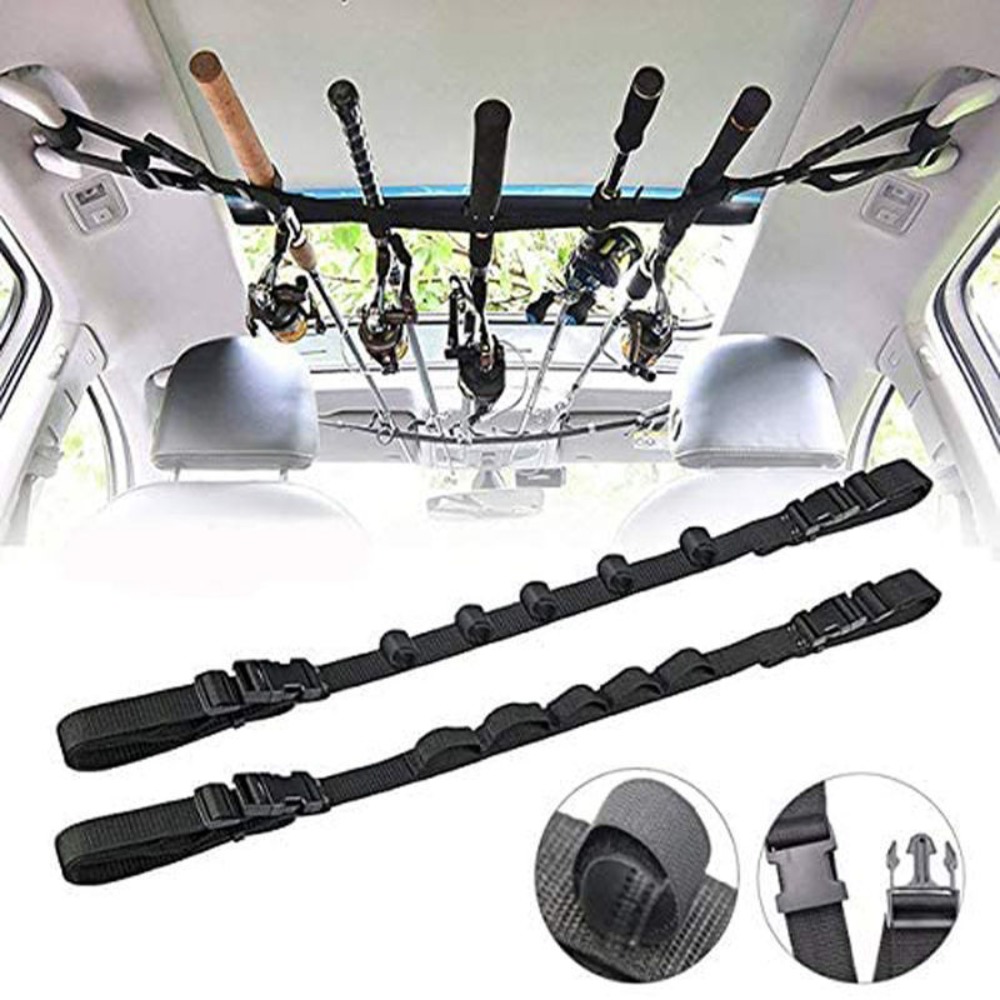 Fishing Equipment Holder - 1/2 stuks zwart voertuig hengel opbergrek