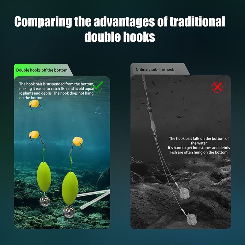 Dubbele haak Vissen Haar Rigs  - Fishing Equipment Jet recensie en prijs